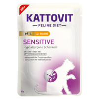 Kattovit Sensitive Paté 30 × 85 g - výhodné balení - s kuřecím