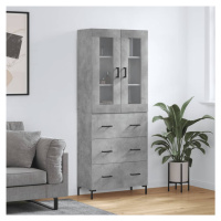 vidaXL Skříň highboard betonově šedá 69,5x34x180 cm kompozitní dřevo