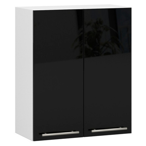 Kuchyňská skříňka OLIVIA W60 H720 - bílá/černý lesk Akord
