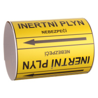 Páska na značení potrubí Signus M25 - INERTNÍ PLYN Samolepka 80 x 62 mm, délka 1,5 m, Kód: 25900