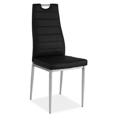 Casarredo Jídelní čalouněná židle H-260 černá/chrom