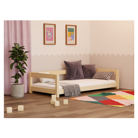 Benlemi Dětská postel STUDY se zábranou Zvolte barvu: Pastelově růžová, Zvolte rozměr: 120x190 c
