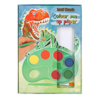 Omalovánka | Colour me up paper Dino World, S vodovkami a štětcem