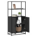 vidaXL Skříň highboard černá 68 x 35 x 139 cm kompozitní dřevo a kov