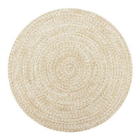 Ručně vyráběný koberec juta bílý a přírodní 150 cm