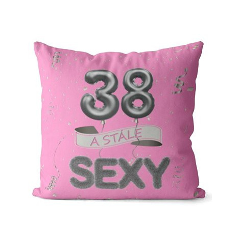 Impar polštář růžový Stále sexy věk 38