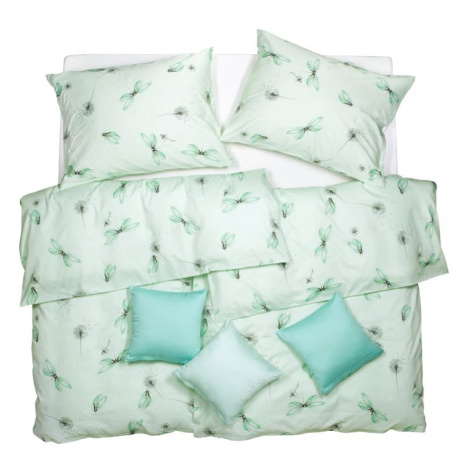 SCANquilt povlečení SATÉN TENCEL DESIGN morning mentolová 140 x 200/70 x 90 cm