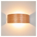 Lindby LED nástěnné světlo Rafailia 23cm, dřevo