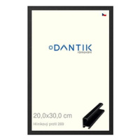 DANTIK rámeček 20 × 30, ALU profil 7269 Černý matný sklo čiré