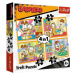 Puzzle Garfield miluje lasagne 4v1 (35,48,54,70 dílků) - puzzle z kategorie 15 - 60 dílků