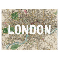 Mapa London Map - Historical & Vintage Maps, (40 x 30 cm)