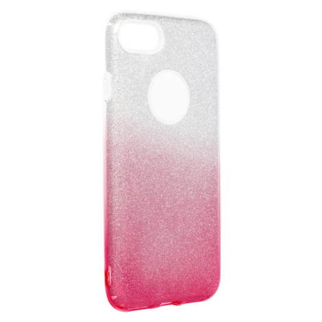 Pouzdro silikon Apple iPhone 7, 8 Shining stříbrné / růžové
