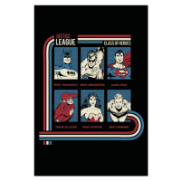 Umělecký tisk Justice League - Class of Heroes, (26.7 x 40 cm)