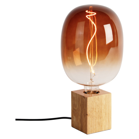 Venkovská stolní lampa přírodní dřevo včetně LED G170 - Bloc QAZQA