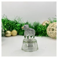 Vánoční dekorace stříbrná ovečka