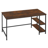 tectake 404423 počítačový stůl canton 120x60x75,5cm - Industriální dřevo tmavé, rustikální - Ind