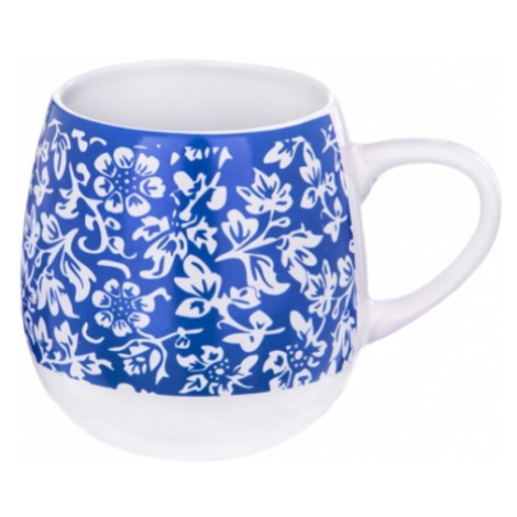 German Hrnek Blue design / 580 ml / keramika / květiny / bílá/modrá