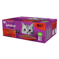 Whiskas kapsičky klasický výběr ve šťávě pro dospělé kočky 80 × 85 g