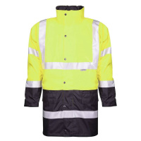 Zimní reflexní dvoubarevná bunda 4v1 HI-VIZ, žlutá