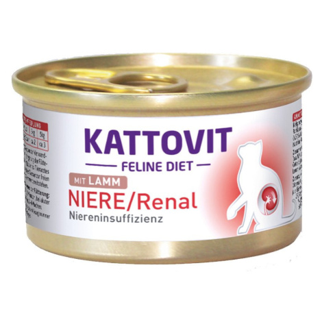 KATTOVIT Feline Diet Niere/Renal jehněčí 24 × 85 g