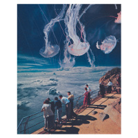 Ilustrace The sea view, spacerocket art, (30 x 40 cm)