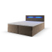 MSL Kontinentální čalouněná postel LINDOS (140 x 200 cm) Barva látky: MONOLITH 62