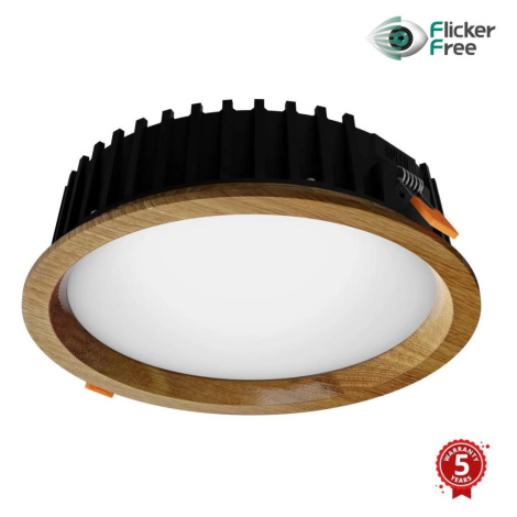 APLED APLED - LED Podhledové RONDO WOODLINE LED/12W/230V 3000K pr. 20 cm dub masiv