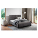 Čalouněná postel Andrea 180x200, tmavě šedá, včetně matrace