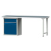 ANKE Dílenský stůl s rámovou konstrukcí, 1 zásuvka 180 mm, 1 dveře, šířka 2000 mm, univerzální d
