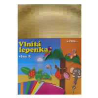 Vlnitý papír 260g - 34,5 × 24,5 cm - 10 listů - zlatá