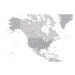 Mapa Map of North America in grayscale, Blursbyai, 40 × 26.7 cm