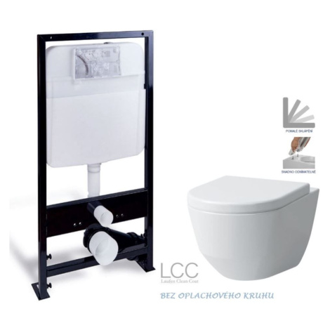 PRIM předstěnový instalační systém bez tlačítka + WC LAUFEN PRO LCC RIMLESS + SEDÁTKO PRIM_20/00