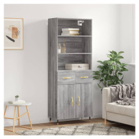 vidaXL Skříň highboard šedá sonoma 69,5 x 34 x 180 cm kompozitní dřevo