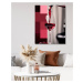 Obrazy na stěnu - Červené víno ve skleničce Rozměr: 40x50 cm, Rámování: vypnuté plátno na rám