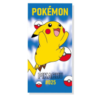 Faro Bavlněná osuška pro děti 70x140 cm POKEMON žlutá/modrá