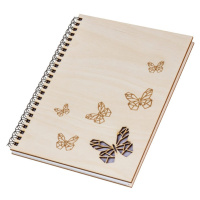 Dřevěný blok A5 - motýli