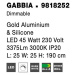 NOVA LUCE závěsné svítidlo GABBIA zlatý hliník a silikon LED 45W 230V 3000K IP20 stmívatelné 981