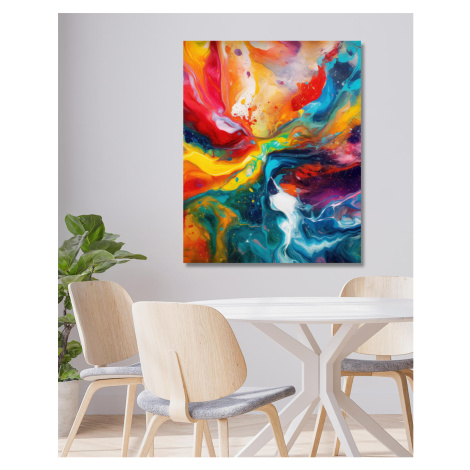 Obrazy na stěnu - Abstrakt - barvy Rozměr: 80x100 cm, Rámování: bez rámu a bez vypnutí plátna