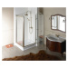GELCO ANTIQUE sprchové dveře otočné, 900, pravé, ČIRÉ sklo, bronz GQ1390RC