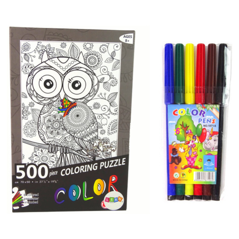 Puzzle k vymalování Sova 500 dílků