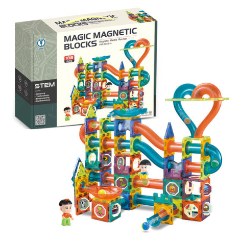 Mamido Magnetická stavebnice kuličková dráha 188 dílů