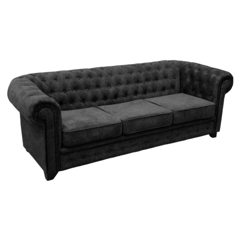 Livetastic POHOVKA CHESTERFIELD, dřevo, textil, kompozitní dřevo, antracitová