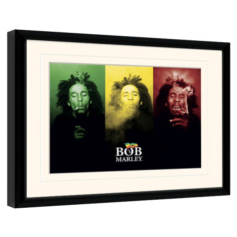 Obraz na zeď - Bob Marley - Tricolour Smoke Pyramid