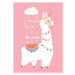 Ilustrace Cute Llama Alpaca with unicorn horn,, undefined undefined, 26.7 × 40 cm