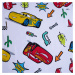 Jerry Fabrics Bavlněné napínací prostěradlo 90x200 + 25 cm - Cars White