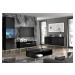 ARTBm TV stolek RAVENNA C 3D 150 | černá lesklá Provedení: Černá / černý lesk / zlatá podnož