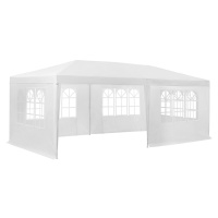tectake 404816 pavilon vivara 6x3m s 5 bočními stěnami - bílá - bílá