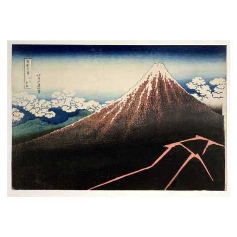 Plakát, Obraz - Fuji above the Lightning',, Katsushika Hokusai, 40 × 26.7 cm
