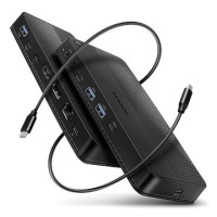 AXAGON HMC-U4 Dock, USB4 40Gbps, 3x USB-A, 2x USB-C, HDMI & DP 8k/30, RJ-45, SD/mSD, audio, PD 1