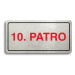 Accept Piktogram "10. PATRO" (160 × 80 mm) (stříbrná tabulka - barevný tisk)